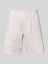 PEGADOR Regular Fit Sweatshorts mit Logo-Stitching Flieder