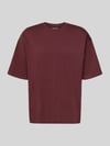 REVIEW Oversized T-shirt met logo en ronde hals Bordeaux
