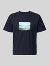 JACK & JONES T-Shirt mit Rundhalsausschnitt Modell 'JORNORREBRO' Marine