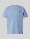 Carhartt Work In Progress T-shirt met labeldetail model 'Nelson' Lichtblauw