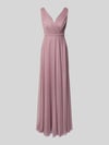 TROYDEN COLLECTION Avondjurk met glitter-mesh Mauve