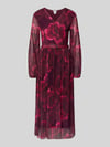ZABAIONE Midikleid aus Viskose-Mix Modell 'Sabia' Bordeaux