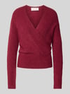 MSCH Copenhagen Strickpullover in Wickel-Optik Modell 'Bondie Hope' Kirsche