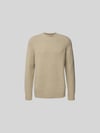 Forét Sweter o kroju relaxed fit w wyglądzie dzianiny Camel