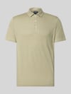 OLYMP Level 5 regular fit poloshirt van mix van linnen en elastaan Rietgroen