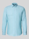 Jake*s Regular Fit Freizeithemd aus Leinen-Mix Aqua