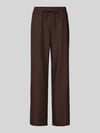 OPUS Stoffen broek met elastische band Model 'Melane' Donkerbruin