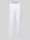 Polo Ralph Lauren Straight Leg Pyjama-Hose mit elastischem Label-Bund Offwhite