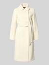 Max Mara Studio Regular Fit Robenmantel aus reiner Schurwolle Modell 'BCOLLAG' Weiss