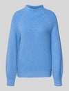 Tom Tailor Regular Fit Strickpullover aus Baumwoll-Mix mit Woll-Anteil Hellblau