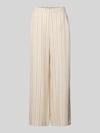 ICHI Wide leg broek met steekzakken model 'LINNO' Offwhite