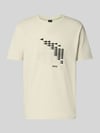 BOSS Green Relaxed Fit T-Shirt aus Baumwoll-Mix Modell 'TS_NETWORK FLAG' Sand