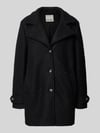 ICHI Relaxed Fit Mantel aus Woll-Mix Modell 'Tipa' Black