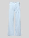 CAMBIO Cropped Jeans mit Bügelfalten und Eingrifftaschen Hellblau