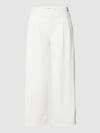 ICHI Stoffen broek met steekzakken Offwhite