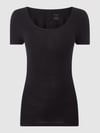 SCHIESSER Slim fit t-shirt van viscosemix model 'Personal' Zwart