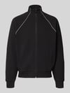 BOSS Green Regular Fit Sweatjacke aus Baumwoll-Mix Black