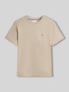 Tommy Hilfiger Regular Fit T-Shirt aus reiner Baumwolle Beige