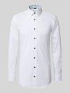 BOSS Slim Fit Businesshemd mit extra langem Arm Modell 'HANK' Weiss