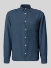 Redefined Rebel Slim Fit Freizeithemd aus Leinen-Baumwoll-Mix Modell 'NELSON' Jeansblau