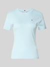 Tommy Hilfiger Slim Fit T-Shirt aus reiner Baumwolle Hellblau