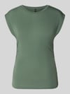 VERO MODA t-shirt o kroju slim fit z mieszanki lyocellu model 'AVASARAH' Trzcinowy