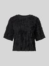 Jake*s Collection T-Shirt mit Rüschenbesatz Black