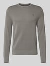 LERROS Strickpullover mit Label-Stitching Dunkelgrau