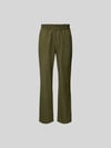 MAISON KITSUNÉ Stoffhose mit elastischem Bund Khaki