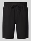 ONLY & SONS Regular Fit Bermudas aus Baumwoll-Leinen-Mix Modell 'LINUS' Black
