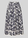 ROBE LÉGÈRE Plooirok in all-over look met elastische band Marineblauw