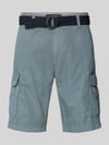 Petrol Regular Fit Bermudas mit Cargo-Taschen Blau
