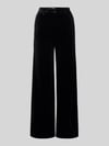 Jake*s Collection Regular Fit Hose aus Samt mit Bundfalten Black