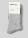SNOCKS Socken mit elastischem Bund Modell 'Crew' im 2er-Pack Silber Melange