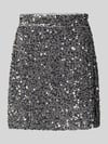 VILA High waist minirok met pailletten, model 'FAITH' Zilver