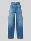 MAC Barrel Fit Hose aus Baumwoll-Mix Modell 'Dakota Barrel Seam' Blau