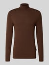 Blend Coltrui met labeldetail, model 'BAGGE' Middenbruin