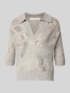 HERZENS Sweter o kroju relaxed fit z mieszanki wełny Escorial z domieszką kaszmiru Jasnoszary