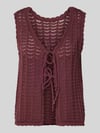 ICHI Strickweste mit Schnürung Modell 'DOSIA' Bordeaux