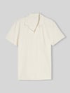 Tom Tailor regular fit poloshirt van katoenmix met resortkraag Offwhite gemêleerd