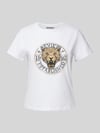 REVIEW T-Shirt mit Label-Print Weiss