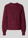 ONLY Relaxed Fit Strickpullover mit Woll-Anteil Modell 'GILA' Bordeaux