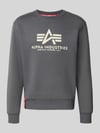 Alpha Industries Bluza o kroju regular fit z mieszanki bawełny z nadrukiem z logo Ciemnoszary