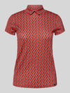 Marc Cain Slim Fit T-Shirt mit Polokragen Rot