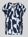 Soyaconcept regular fit blouse van viscose met V-hals model 'CHANISE' Lichtblauw
