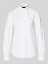 Polo Ralph Lauren Hemdbluse mit Logo-Stitching Modell 'Kendal' Weiss