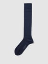 FALKE Kniekousen met logostitching model 'Tiago' Donkerblauw