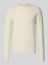JACK & JONES Premium Loose Fit Strickpullover mit Woll-Anteil Modell 'BLASIMON' Beige