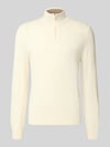 BOSS Regular Fit Pullover aus Schurwoll-Kaschmir-Mix Modell 'H-Hemarlo' Offwhite
