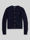 Polo Ralph Lauren Regular fit gebreid jack van wol met kasjmier-aandeel Marineblauw